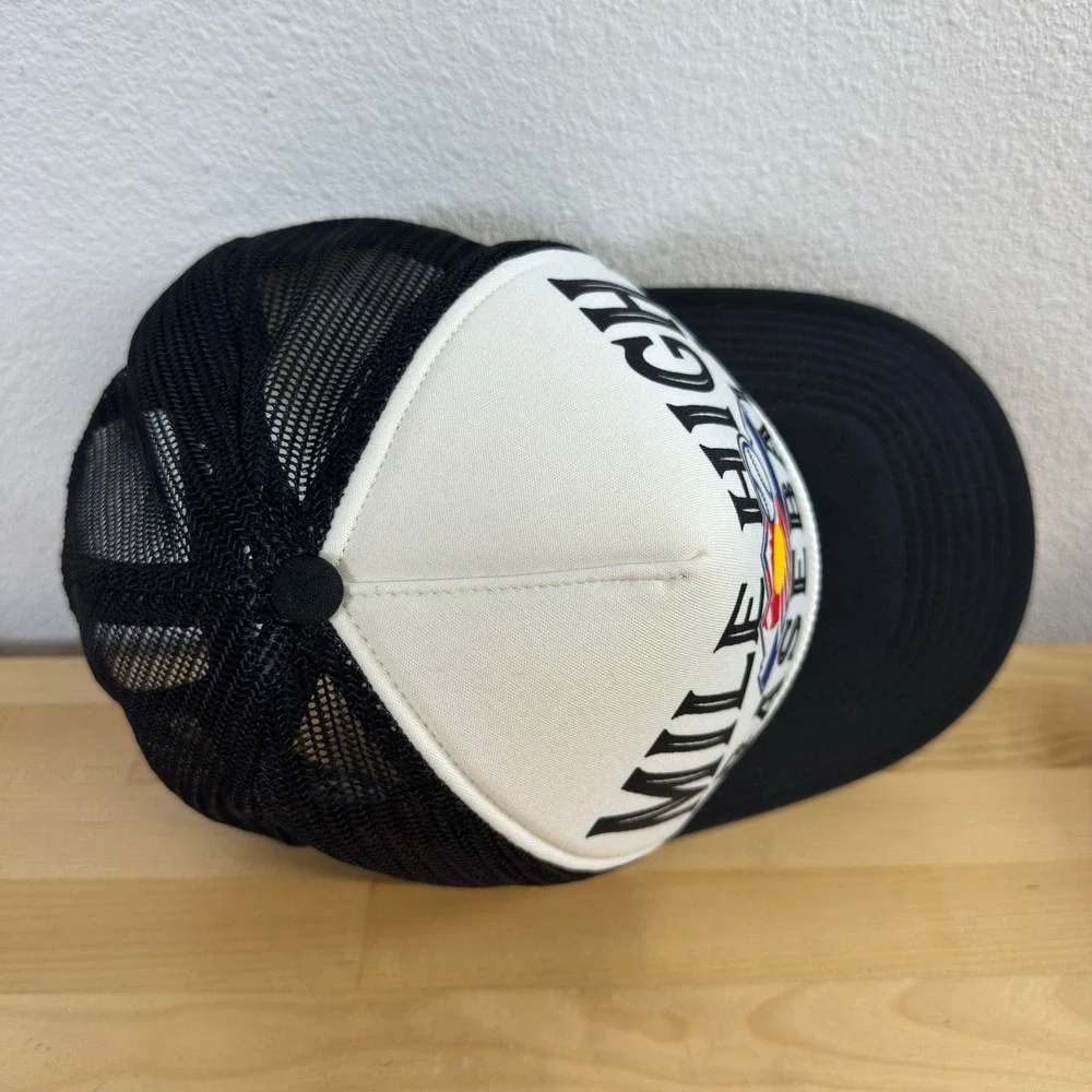 47 Brand Colorado Rockies Mile High Baseball Trucker Hat Black White Snapback